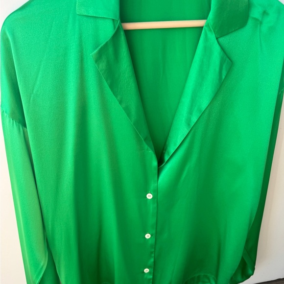Green Silk Button down shirt - Picture 15 of 15
